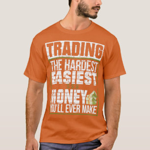 Lustig Retro Börse Ehemann Vater Trading T-Shirt