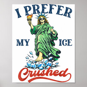 Lustig Retro Ich mag mein Eis zerstoßen Widerstehe Poster