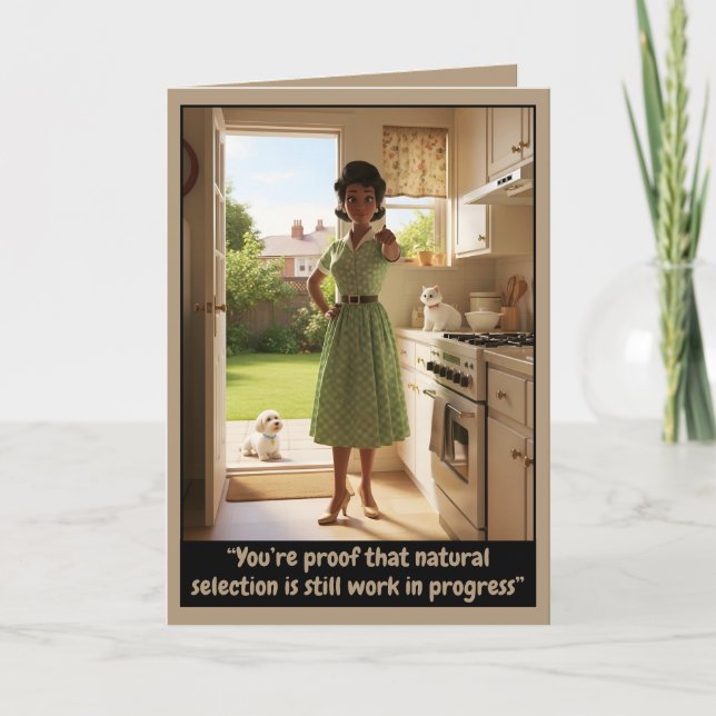 Lustig Retro  Karte (Vorderseite)