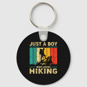Lustig Retro Nur Ein Junge Der Wandern Liebt  Schlüsselanhänger