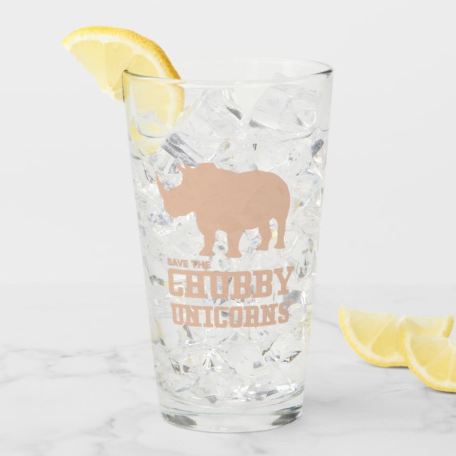 Lustig retten Sie den Chubby Glas (Vorderseite Ice)