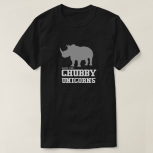 Lustig retten Sie den Chubby Unicorns graues T-Shirt
