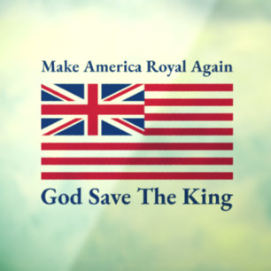 Lustig Rot Blau Macht Amerika Königlich Wieder Vek Fensteraufkleber