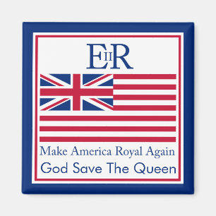 Lustig Rot Blau Make America Royal Again Vektorgra Magnet