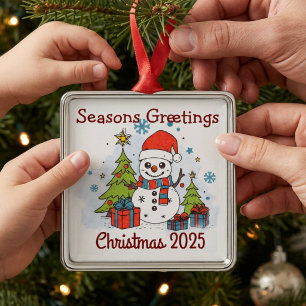 LUSTIG Roter & grüner Weihnachten 2024 Vintage Ornament Aus Metall