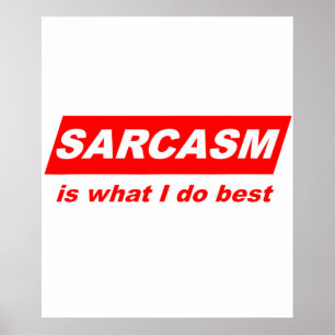 Lustig Sarkastisch Sarkasmus ist was ich am besten Poster