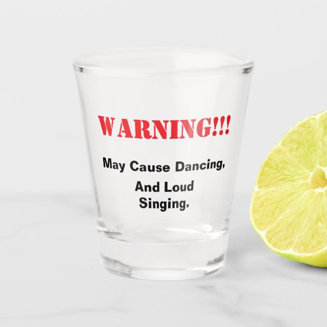 Lustig Schnapsglas (Vorderseite)