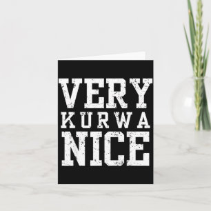 Lustig Sehr Kurwa Schön Lish Englisch Sarkasmus Zi Karte