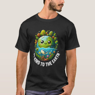 Lustig Sei nett zur Erde Planet Natur Baum Erde T-Shirt