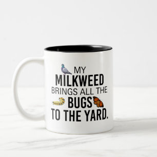 Lustig, Seidenpflanze bringt Insekten in den Garte Zweifarbige Tasse
