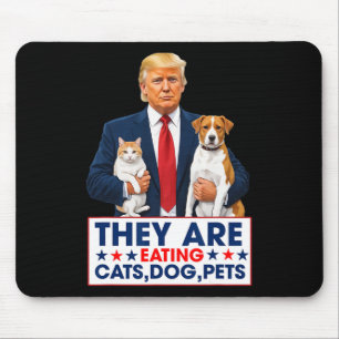 Lustig sie essen die Hunde die Katzen die Haustier Mousepad