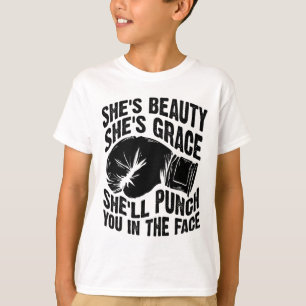 Lustig Sie ist schön Sie ist anmutig Sie wird dich T-Shirt