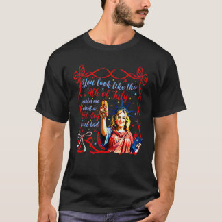 Lustig, Sie sehen aus wie das 4. Juli Hot Dog Coqu T-Shirt