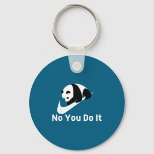 Lustig Sie Vintage Fauler Panda Nein Es Schlüsselanhänger