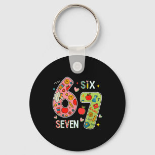Lustig Six Seven 6 7 Meme Lehrer Design Für Männer Schlüsselanhänger