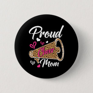 Lustig Stolz Jubel Mama Leopard Muttertag Frauen Button