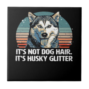 Lustig & Süß Sibirian Husky Hund Glitter Klassisch Fliese