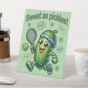 Lustig Süß wie Gurken Pickleball Sockelschild