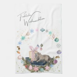 Lustig süsses Küchentuch mit Pferdebild