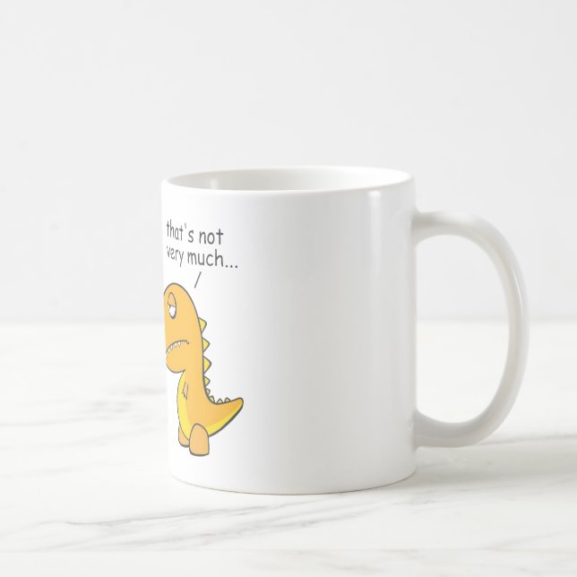 Lustig-t-Rex-klein-ArmCartoon Kaffeetasse (Rechts)