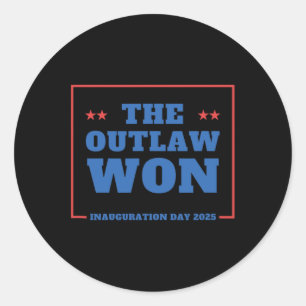 Lustig The Outlaw gewann 2025 Trump Squad Republik Runder Aufkleber