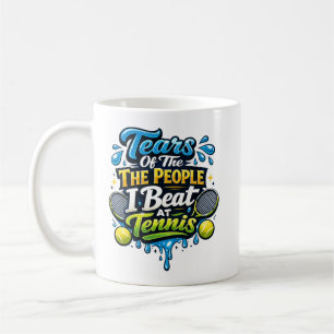 Lustig Tränen der Leute, die ich beim Tennis bes Kaffeetasse