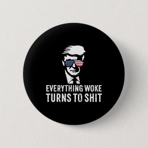 Lustig Trump Alles Woke Wird Zu Zitat Button