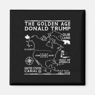 Lustig Trump Grönland Panama-Kanal Kanada Mexiko G Magnet