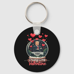 Lustig Trump ist mein Valentinstag Männer Frauen T Schlüsselanhänger