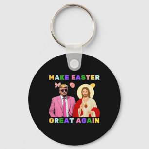 Lustig Trump Jesus Christus macht Ostern wieder gr Schlüsselanhänger