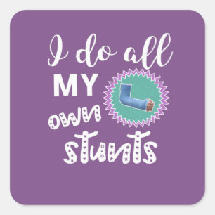 Lustig tue ich alle meine eigenen Bremsungen Quadratischer Aufkleber