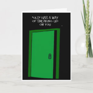 lustig über den Hügel Geburtstagswunsch Karte