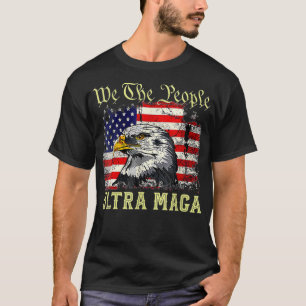 Lustig Ultra Maga Vintage Amerikanische Flagge Ult T-Shirt