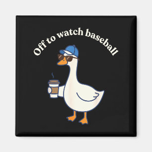Lustig, um Baseball zu schauen, alberne Gans Männe Magnet