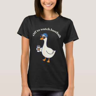 Lustig, um Baseball zu schauen, alberne Gans Männe T-Shirt