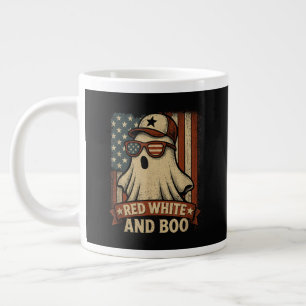 Lustig und patriotisch Rot weiß und Buh Jumbo-Tasse