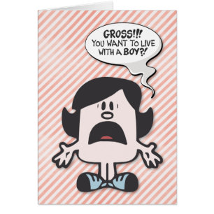 Lustig "verdienen Sie! Jungen!" Verlobungs-Karte