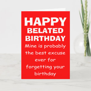 lustig vergessener Geburtstag Karte