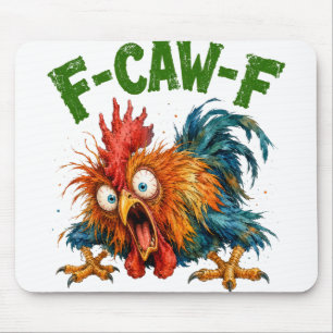LUSTIG VERÜCKT VERDREHT HUHN MOUSEPAD