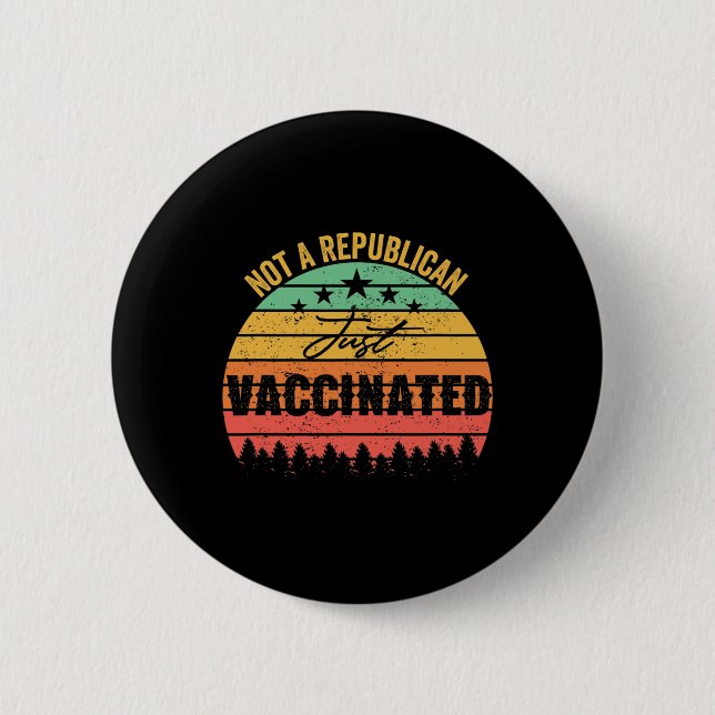 Lustig Vintage Nicht Republikaner, nur geimpft  Button (Vorderseite)