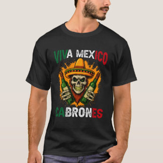 Lustig Viva Mexiko Cabrones Mexikanischer Unabhäng T-Shirt