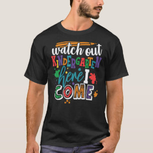 Lustig VORSICHT KITA KOMME ICH School Te T-Shirt