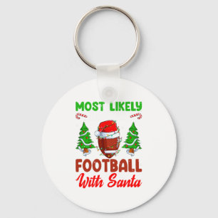Lustig Wahrscheinlich wird mit Santa Chri Fußball Schlüsselanhänger