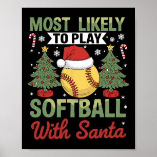 Lustig Wahrscheinlich wird mit Santa Christ Softll Poster