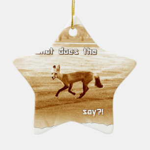 lustig, was der Fuchs sagt Keramikornament