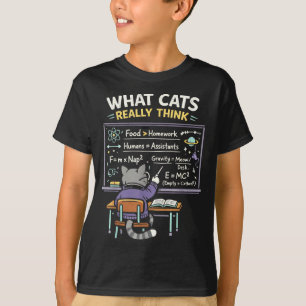 Lustig Was Katzen Wirklich Über Physik Denken T-Shirt