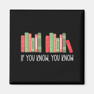 Lustig wenn du weißt, was du weißt 6 7 Bücher lese Magnet