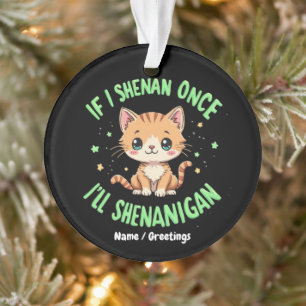 Lustig Wenn ich einmal Shenanigan mache, werde ich Ornament