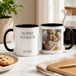Lustig wie Vater so Tochter Benutzerdefiniertes Fo Tasse