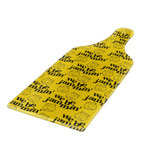 Lustig Wir sind Jammin 'Lächelnde tanzende Einmach Schneidebrett